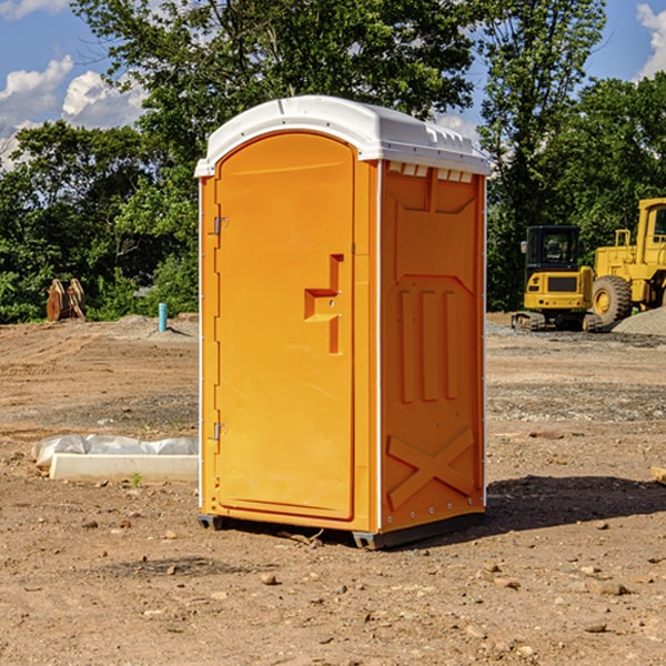 how often are the porta potties cleaned and serviced during a rental period in Dickeyville